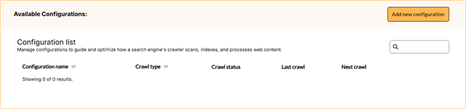 Add a new configuration