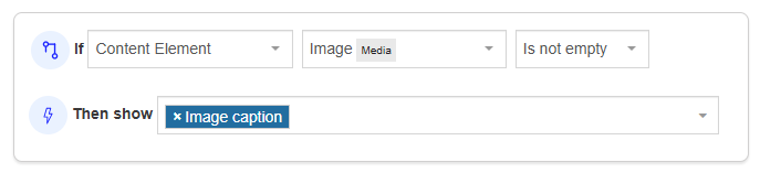 Screenshot of a Conditional statement for News Image Caption