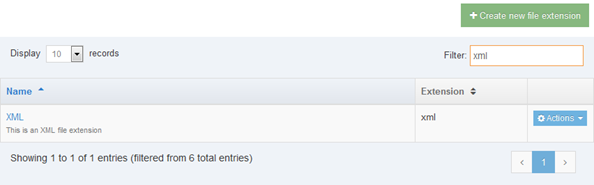 Enable XML File Extension