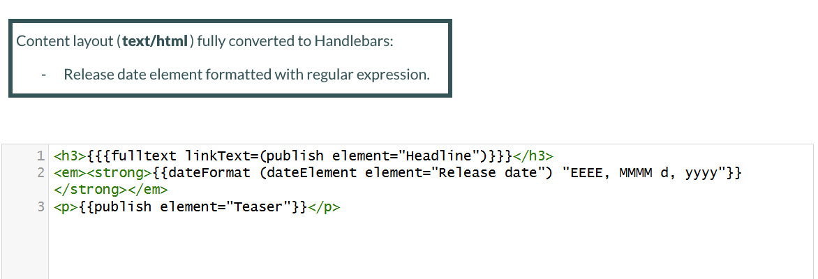 Formatting a date element