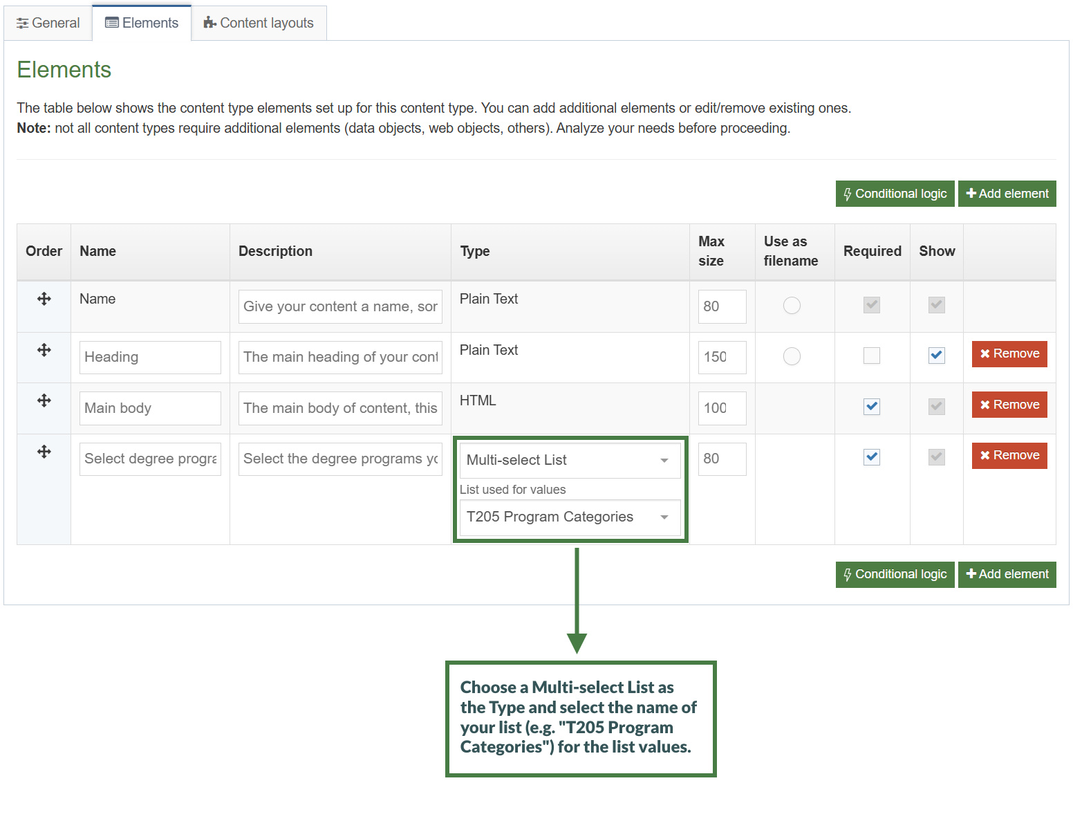 Adding a list element to the 