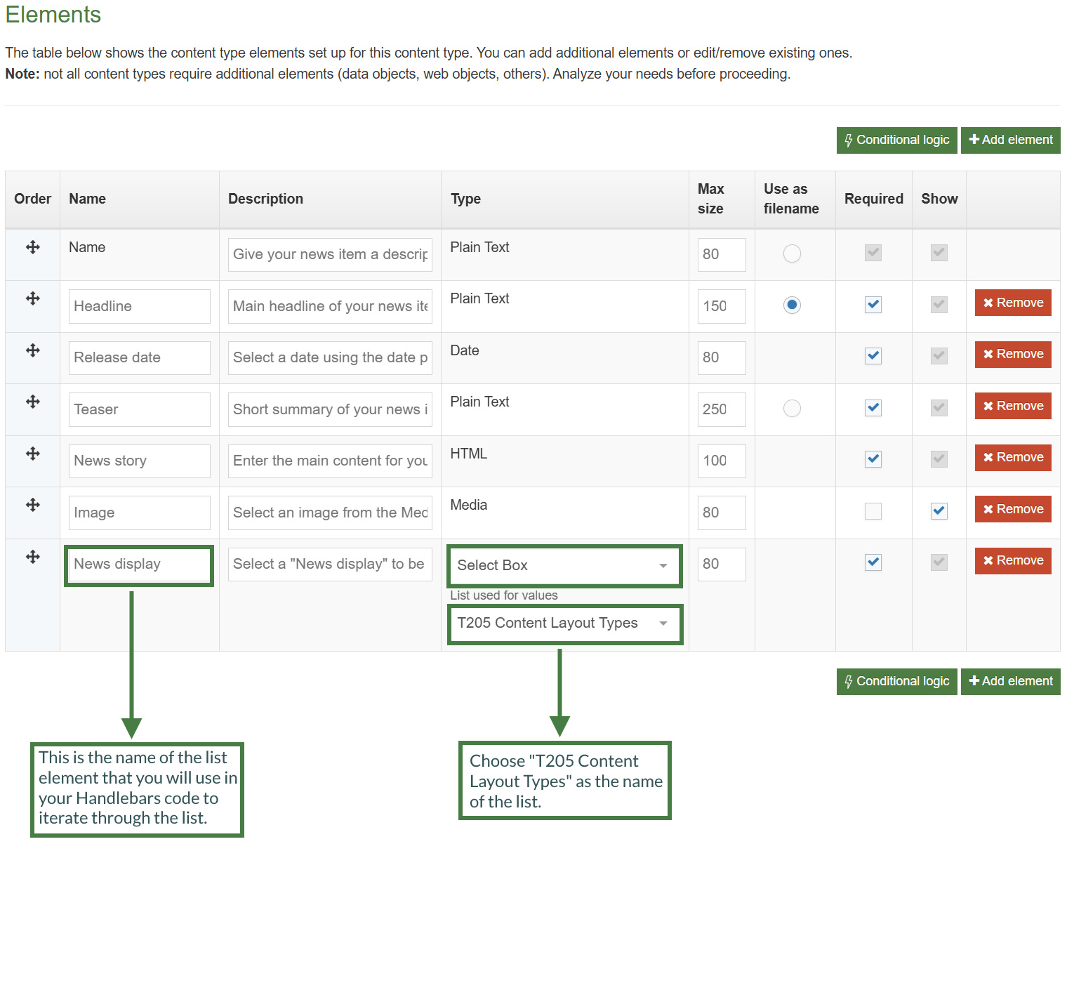 Adding a list element to the 