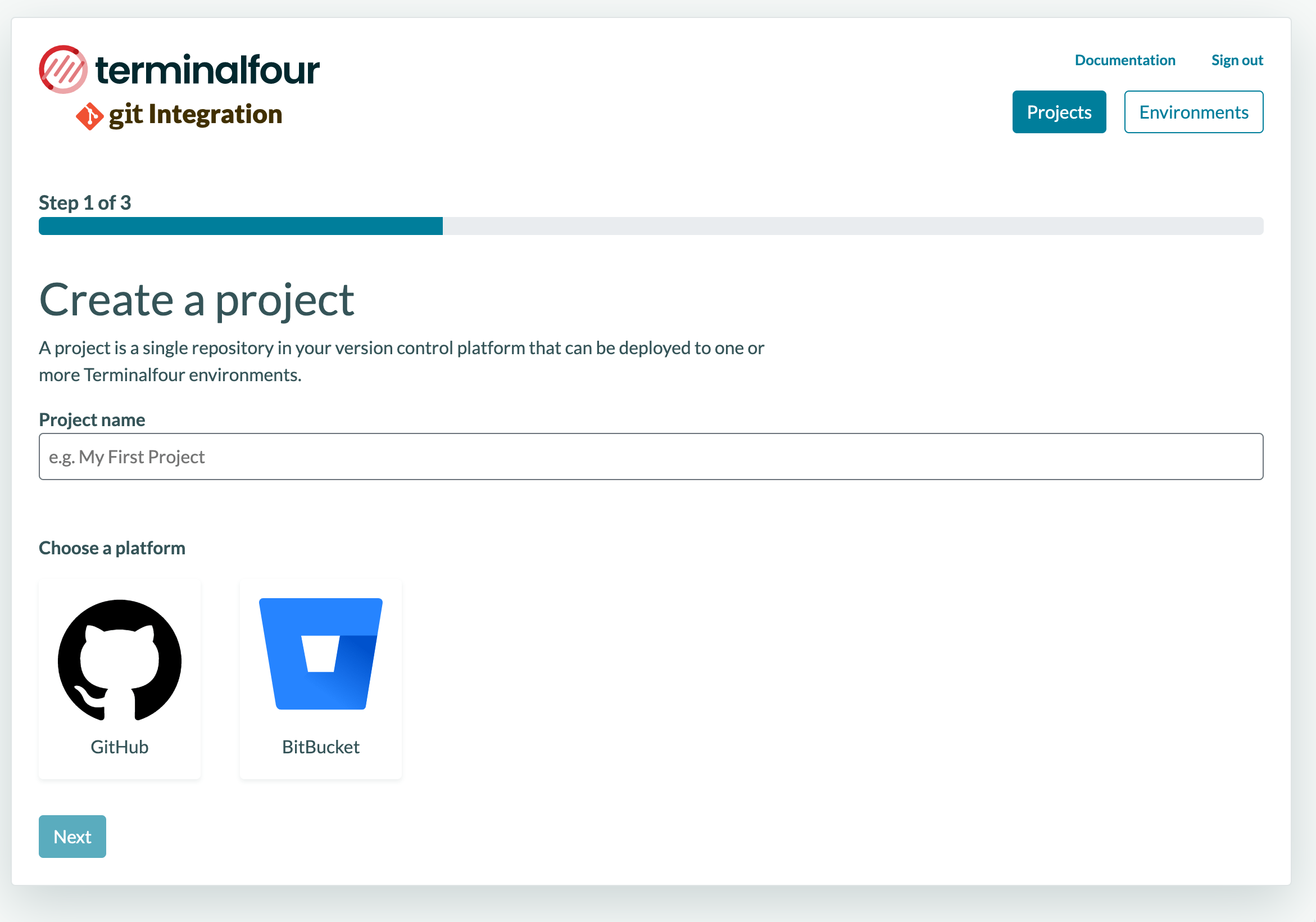 GIT create Project