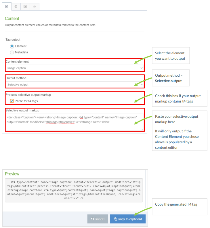 Generated image caption T4 tag