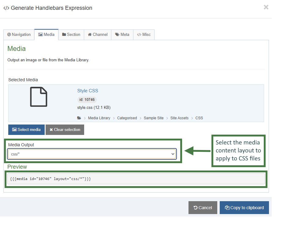 Handlebars expression for CSS