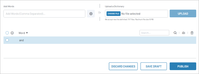 How to configure stopwords