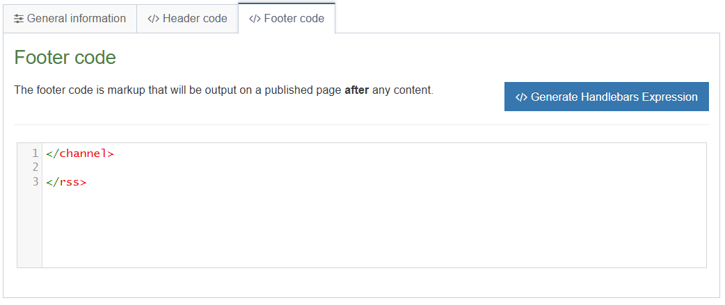 Page Layout Footer Code