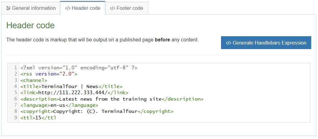 Page Layout Header Code