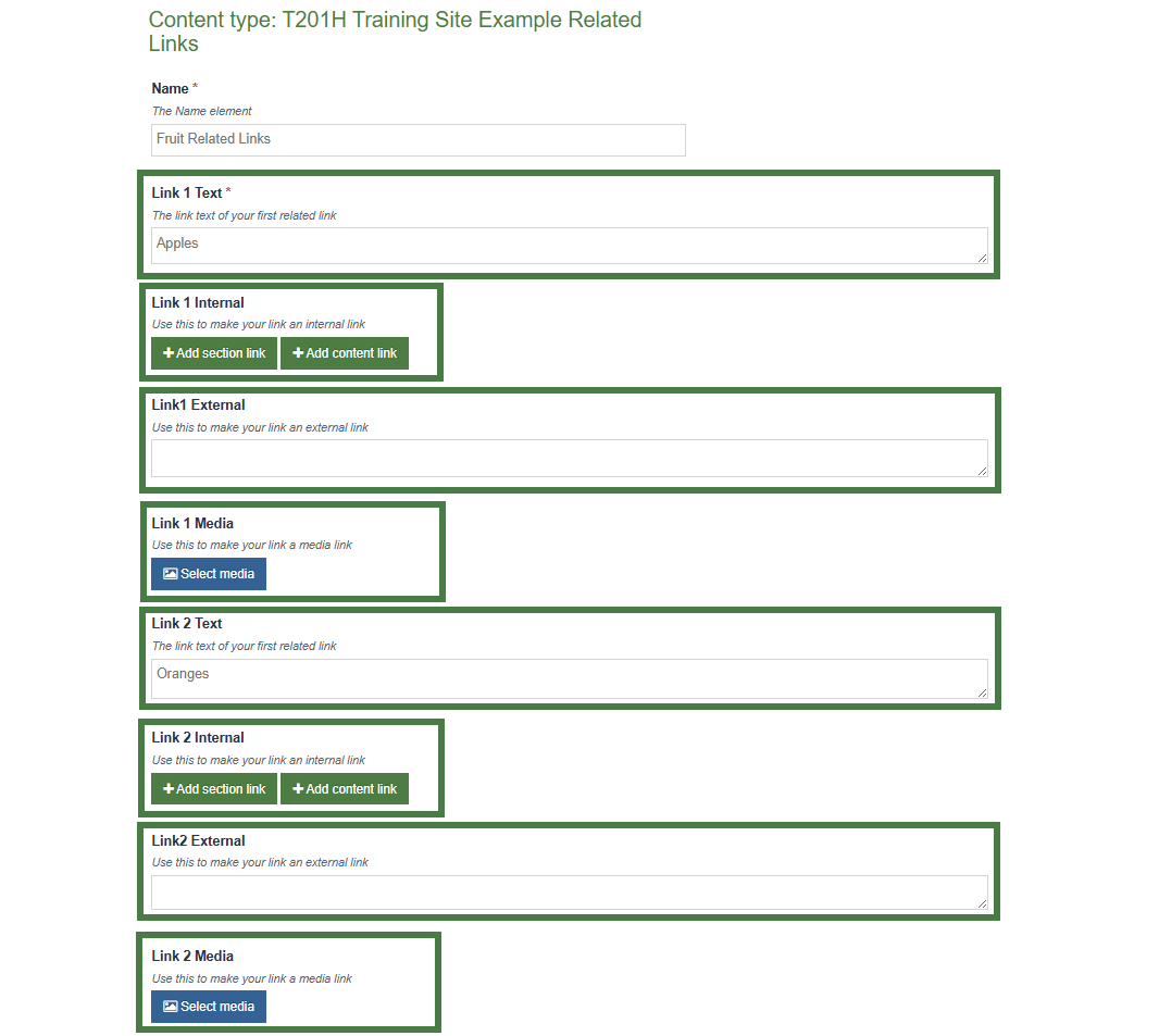 Related Links Content Type