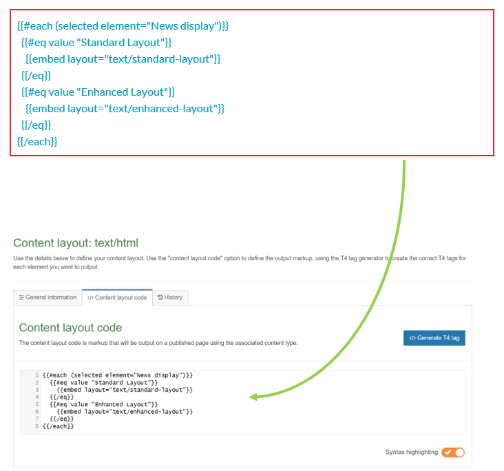 Embed Layout Complete Code Listing