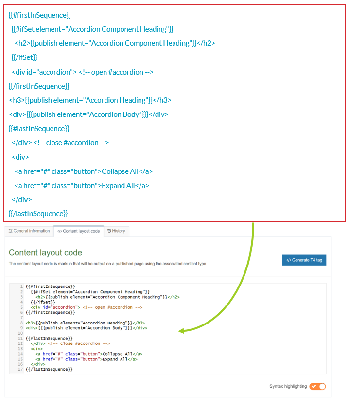 Complete code listing of the wrapper content type example