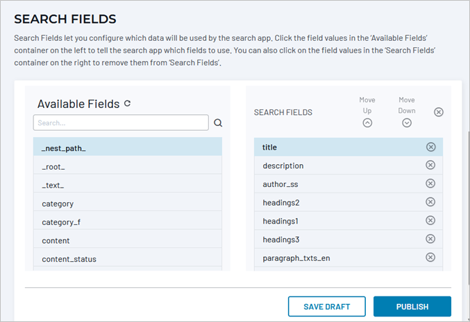 Search Fields