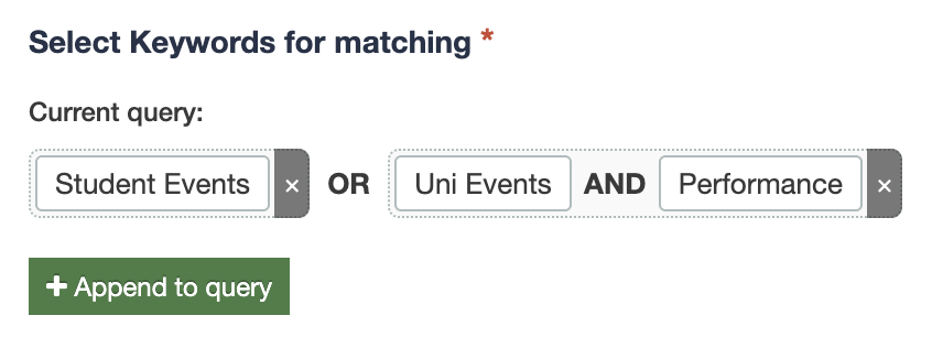 Improved Keyword selector with better accessibility and clearer visuals