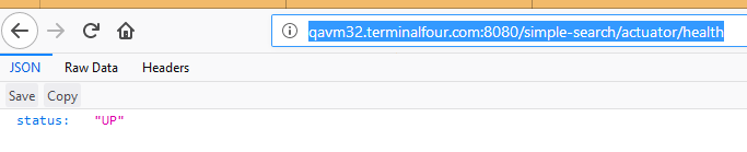 Simple Search status